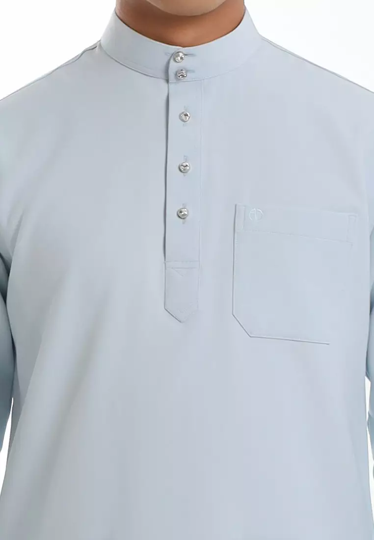 Alain Delon Baju Melayu Cekak Musang Dewasa - 19026002-31BabyBlue