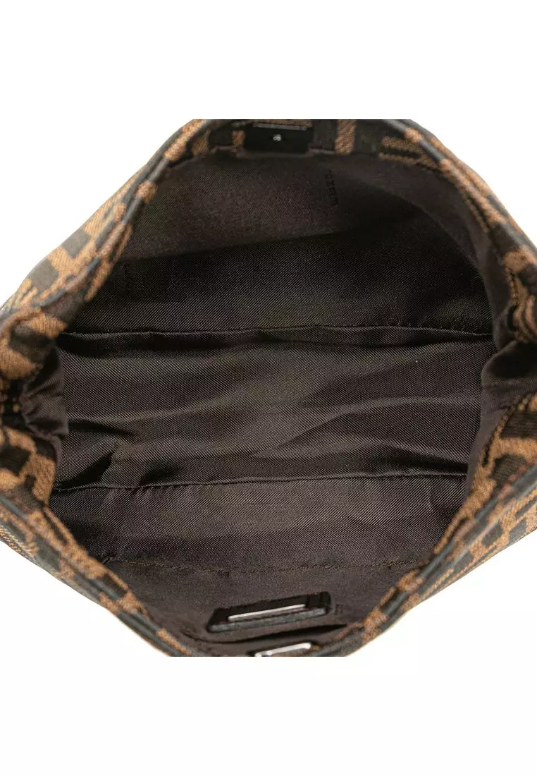 Pre-Loved Fendi Zucca Canvas Shoulder Bag