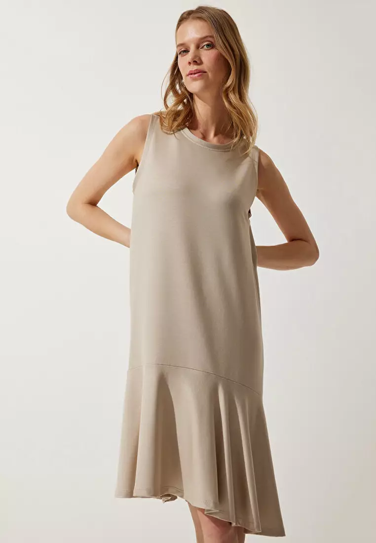 Knitted Flounce Bell Dress