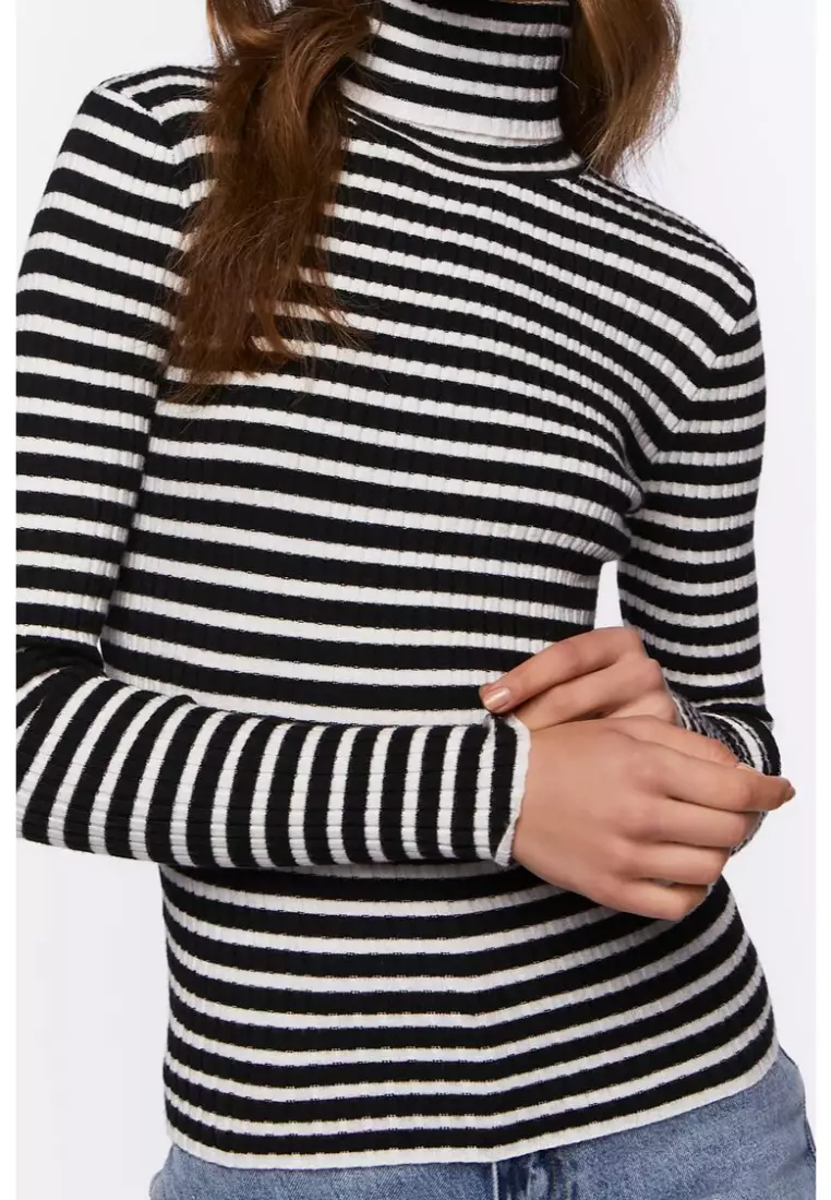 Forever 21 striped turtleneck hotsell