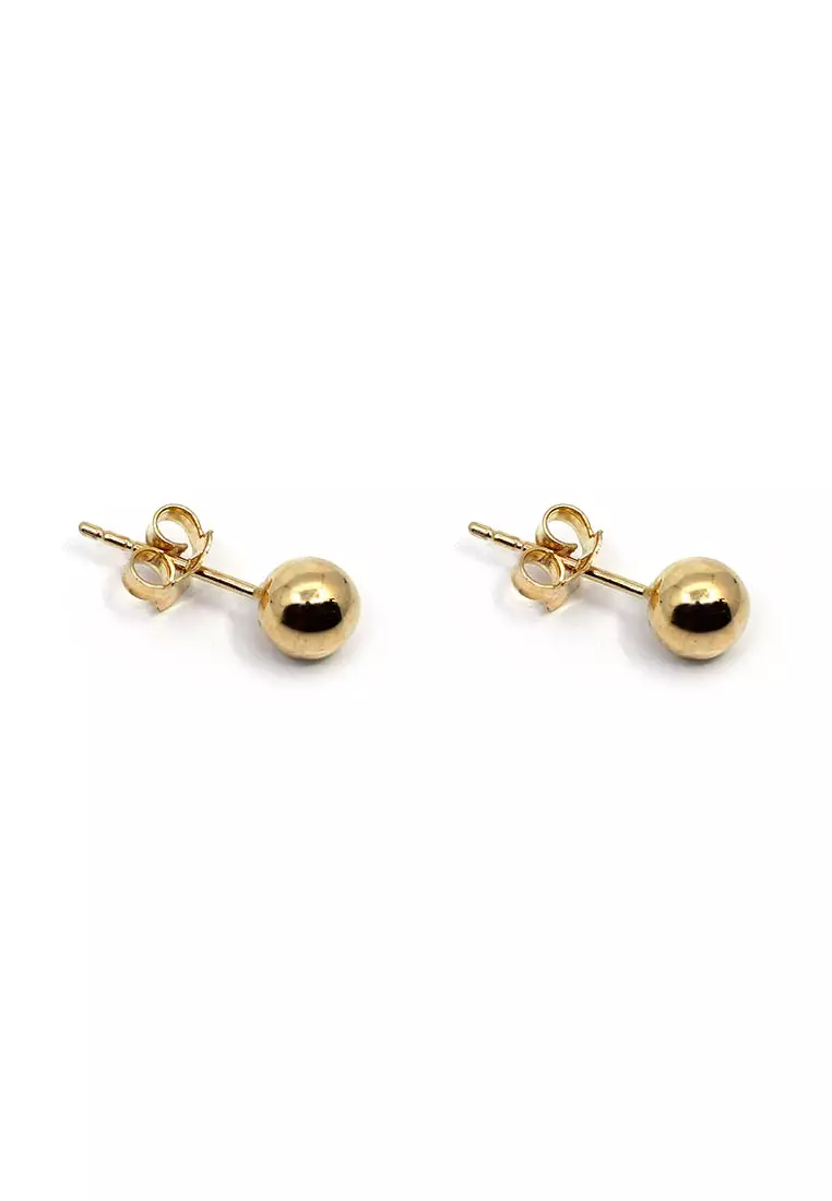 18K Italian Made Yellow Gold Earrings