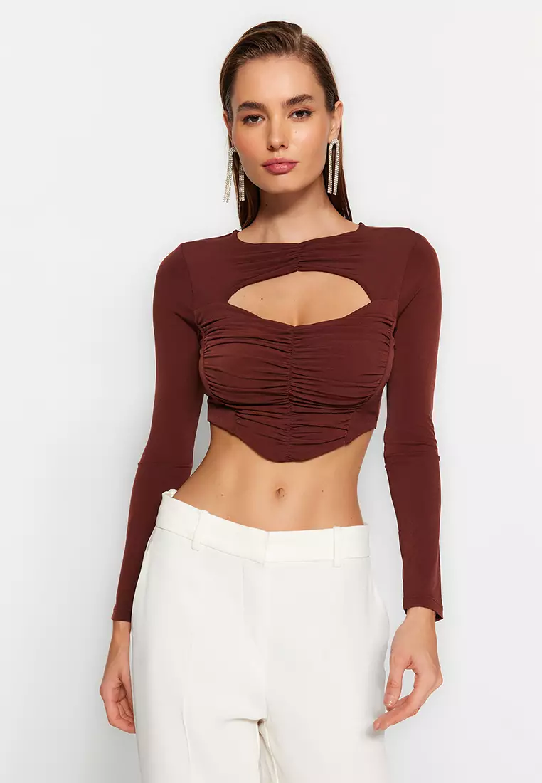 Cut out crop on sale top