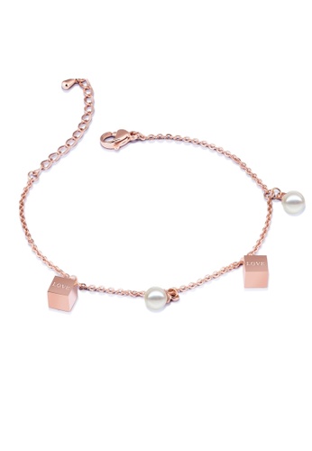 Air Jewellery gold Luxurious Love Pearl Bracelet In Rose Gold E28F4ACD138202GS_1