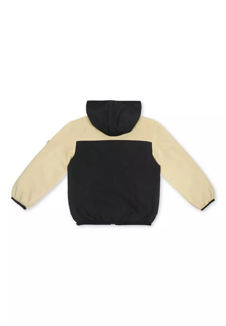 Boys Jacket Combi with Hood and Print Details