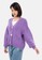 MKY CLOTHING lilac purple Colourfull Big Button Knit Cardigan in Lillac B9A80AAD97EA13GS_2