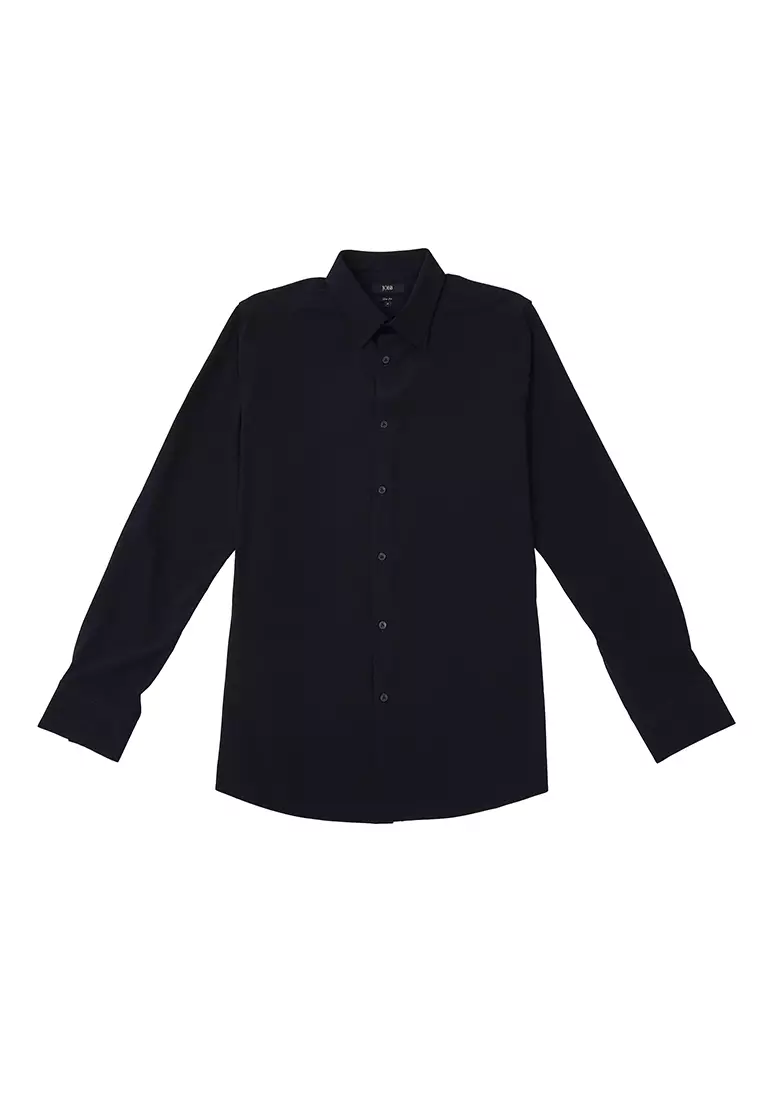 Jobb Beverly Kemeja Pria Lengan Panjang Slim Fit Hitam