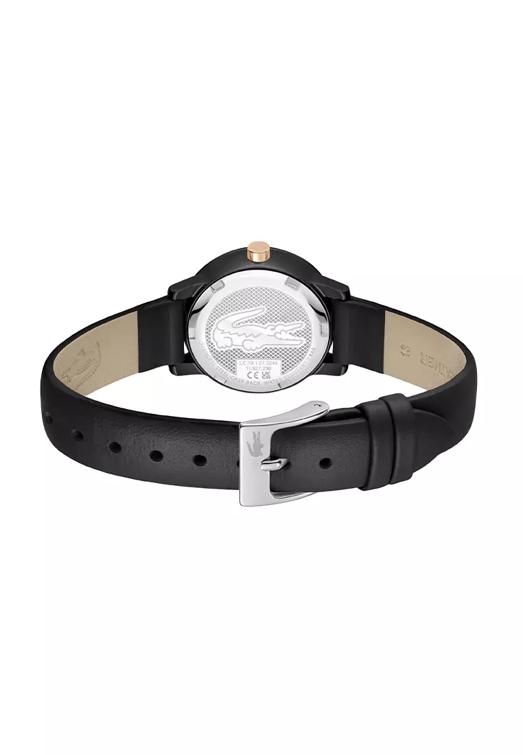 Swift Black Leather Strap Analog Watch LAW-2001436