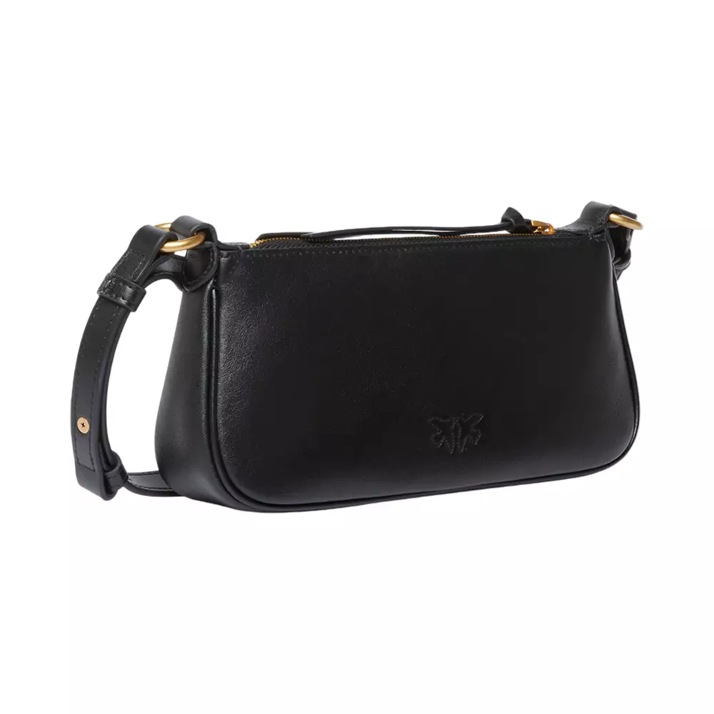 Mini Half Moon Baguette Leather Shoulder Bag Ghw