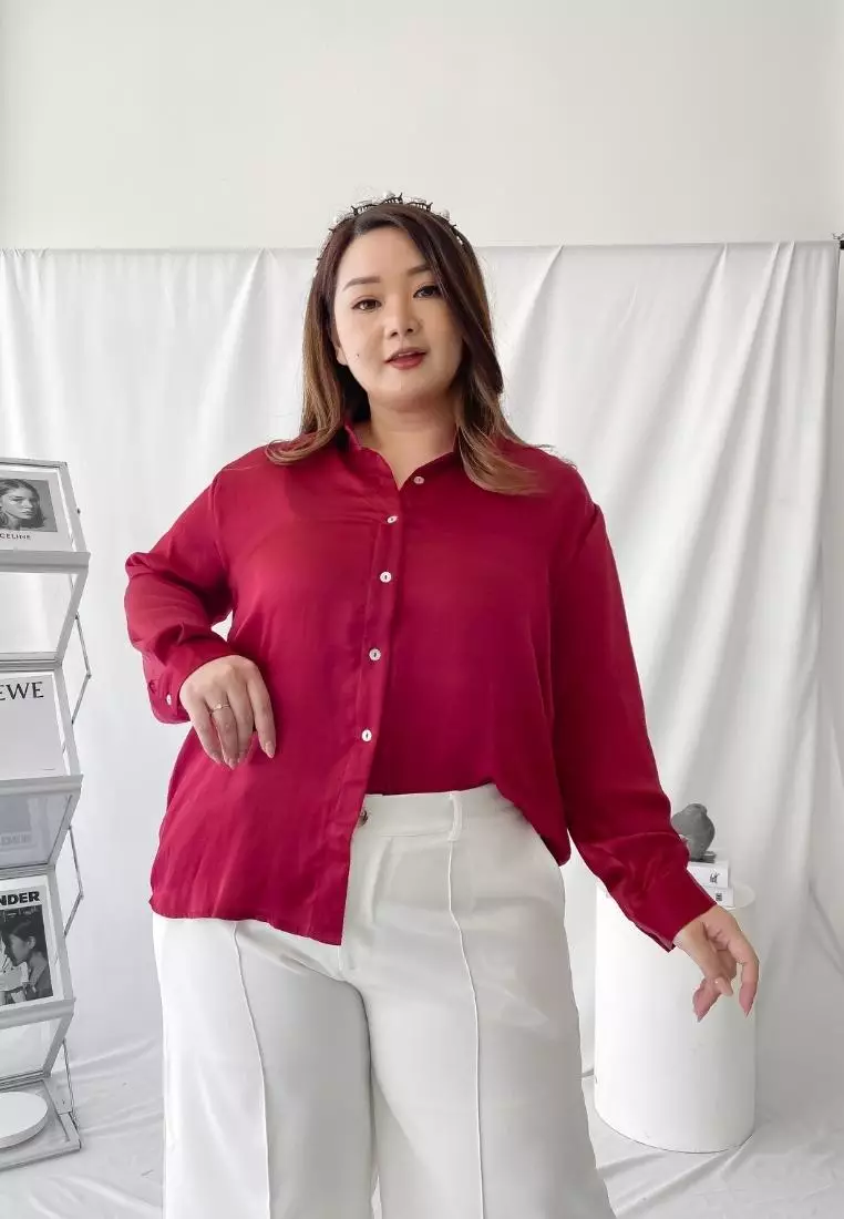 Plus Size Shirt Celine Red