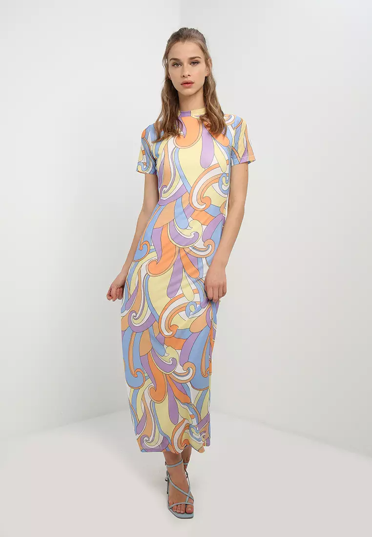 Into the City Mesh Maxi Dress