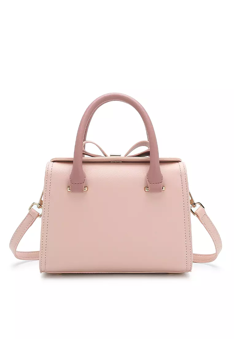 Logo Top Handle Bag / Sling Bag / Crossbody Bag (手拿袋 / 斜孭袋) - 粉紅色