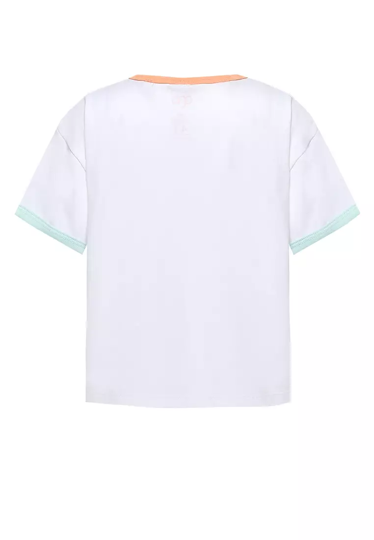 Qna Girl Badla T-shirt Pendek Anak Putih