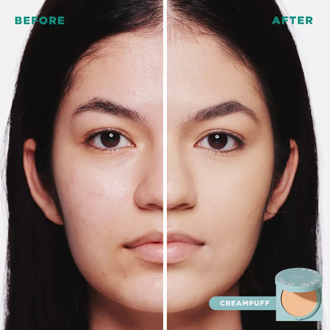 NEW Oil Control Luxcrime Blur & Cover Two Way Cake - Creampuff