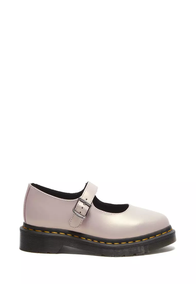 Discount on Dr. Martens  shoes - SKU: Elphie II Iridescent Leather Mary Jane Pink Shoes Women