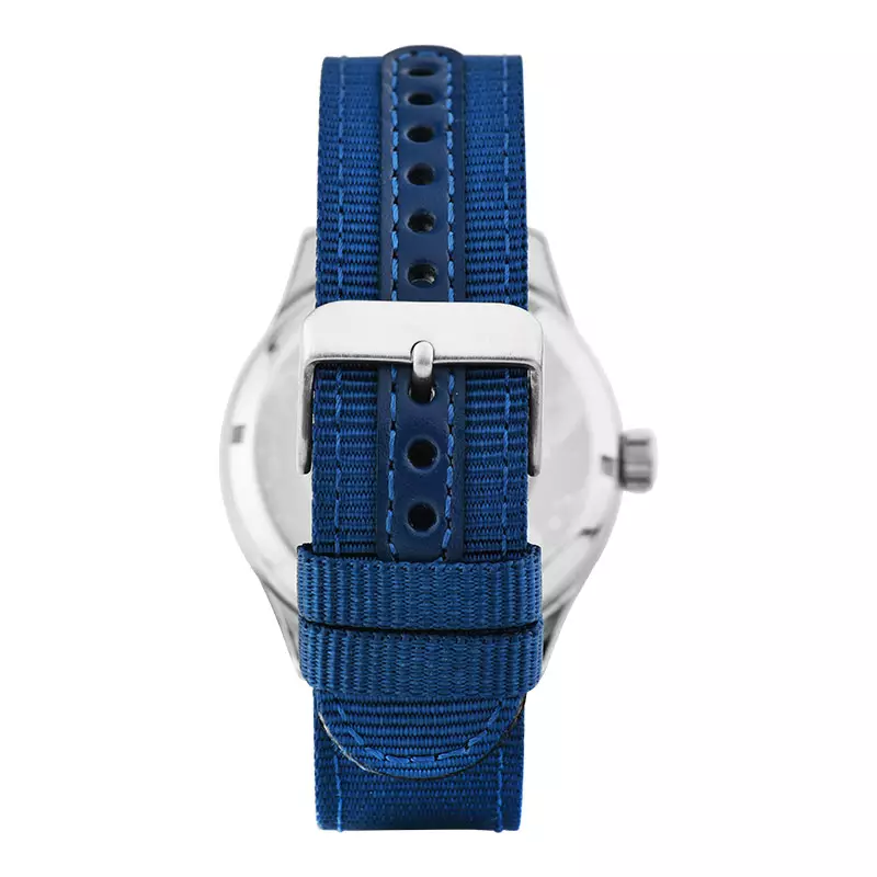 Jam Tangan Pria Alba Mechanical AL4269X1 Automatic Man Blue Camouflage Dial Blue Nylon Strap