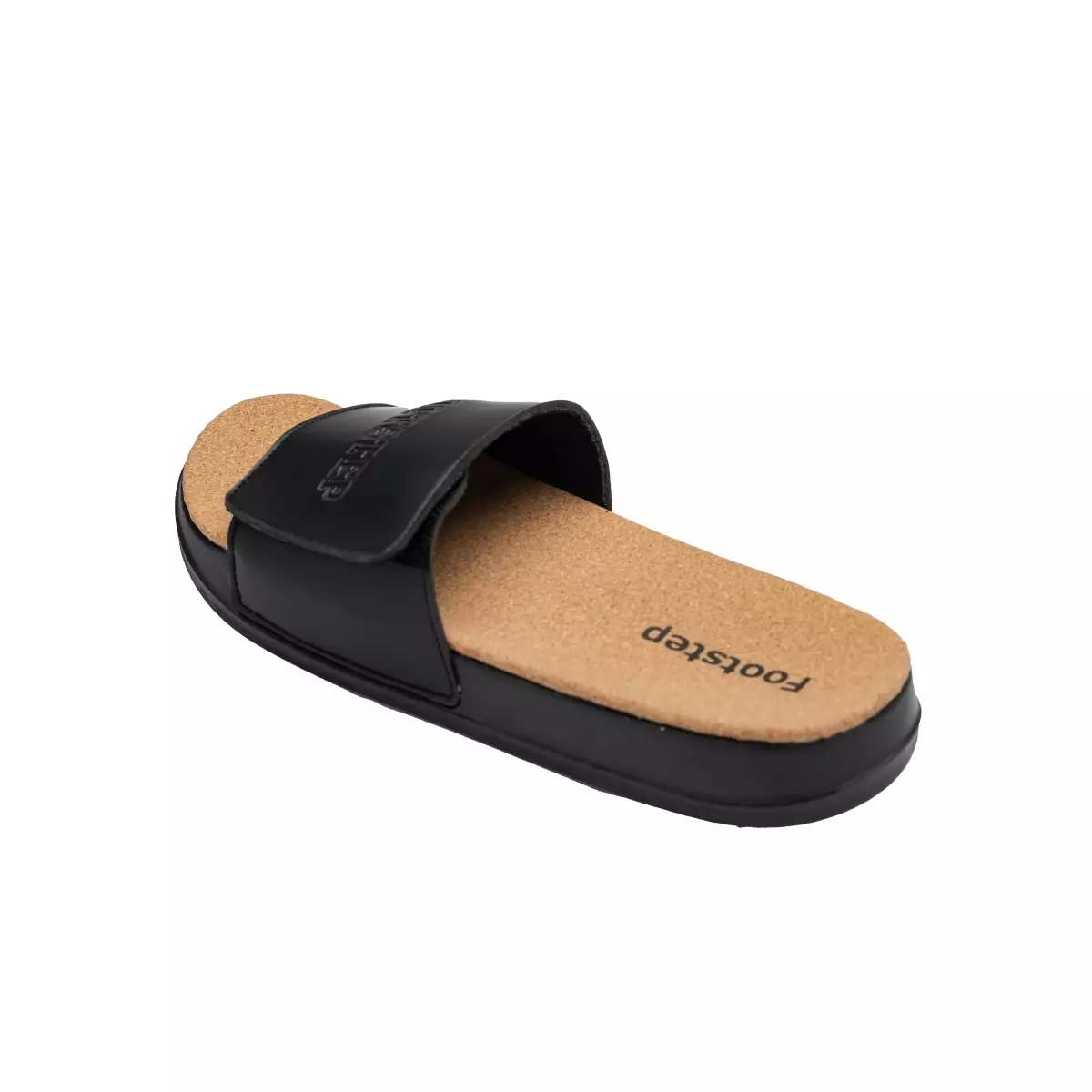 Footstep Footwear Sandal Pria Slide Shelby Velcro Full Black Original Sandal
