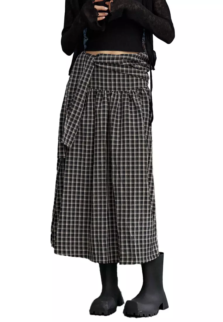 Long plaid skirt 9mm new arrivals