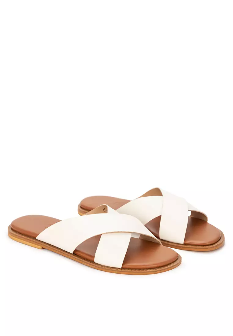 Cross Strap Flat Sandals