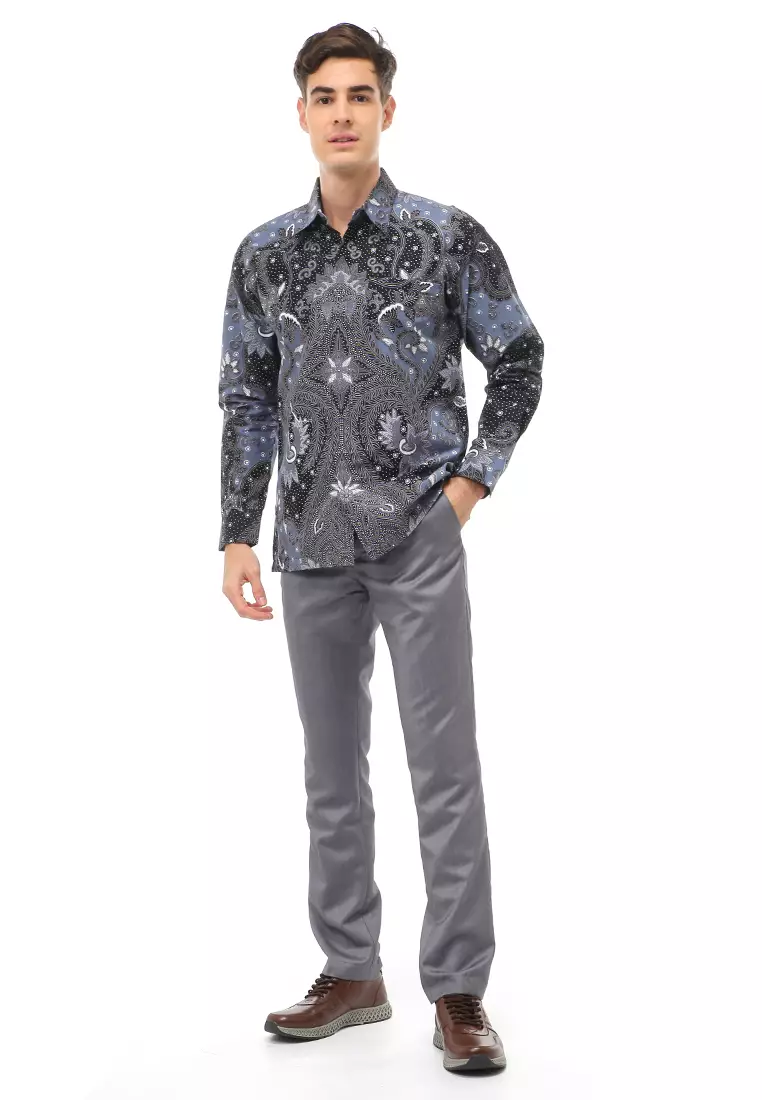 Kendrick Atasan Formal Kemeja Batik Pria Dharma Long Sleeve Material Cotton ORIGINAL