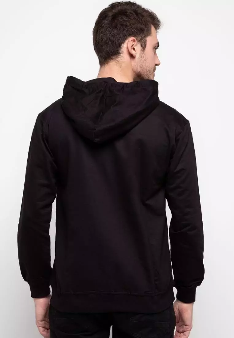 MO194 Thirdday hoodies casual pria dateng daijiro hitam