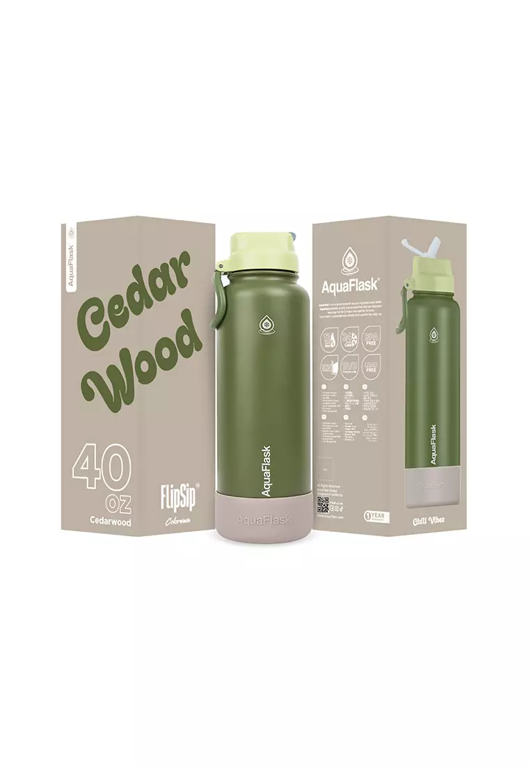 40oz Cedarwood Colorwave Flip Sip Lid Collection