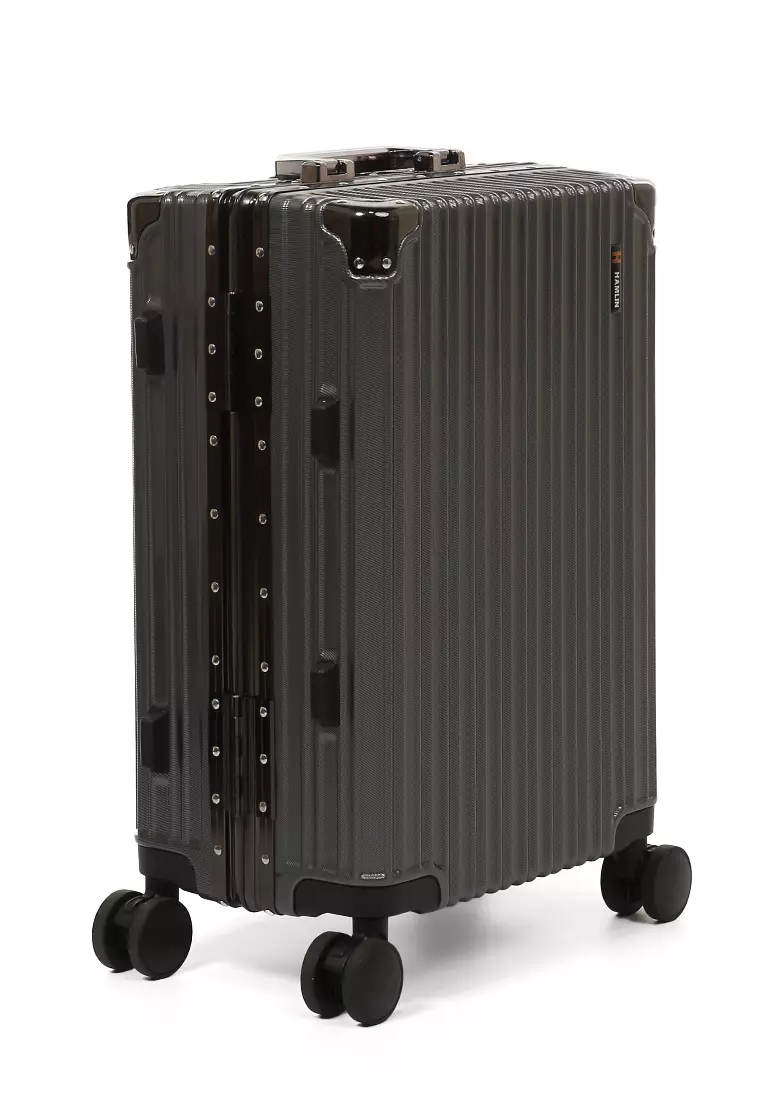 Carlton Koper Alumunium Frame Size 20 Inch Suitcase Unisex TSA Lock Material Polycarbonate ORIGINAL - Gray