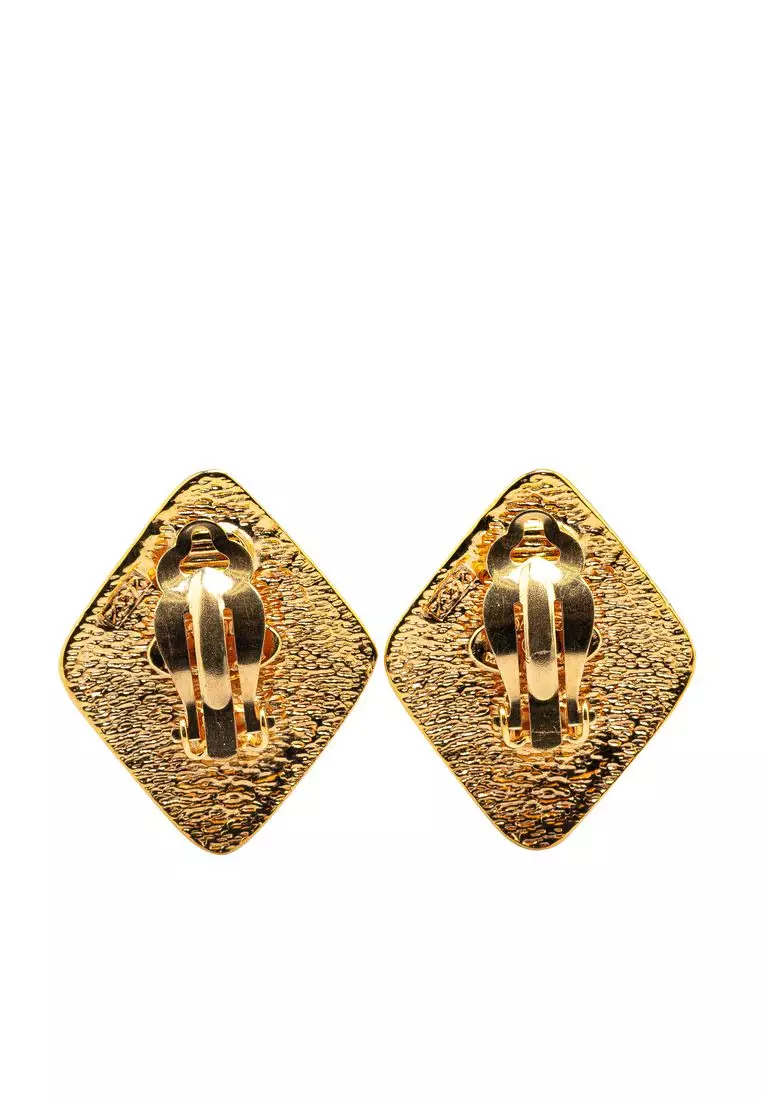 Pre-Loved Chanel Gold Plated Cc Clip On Earrings