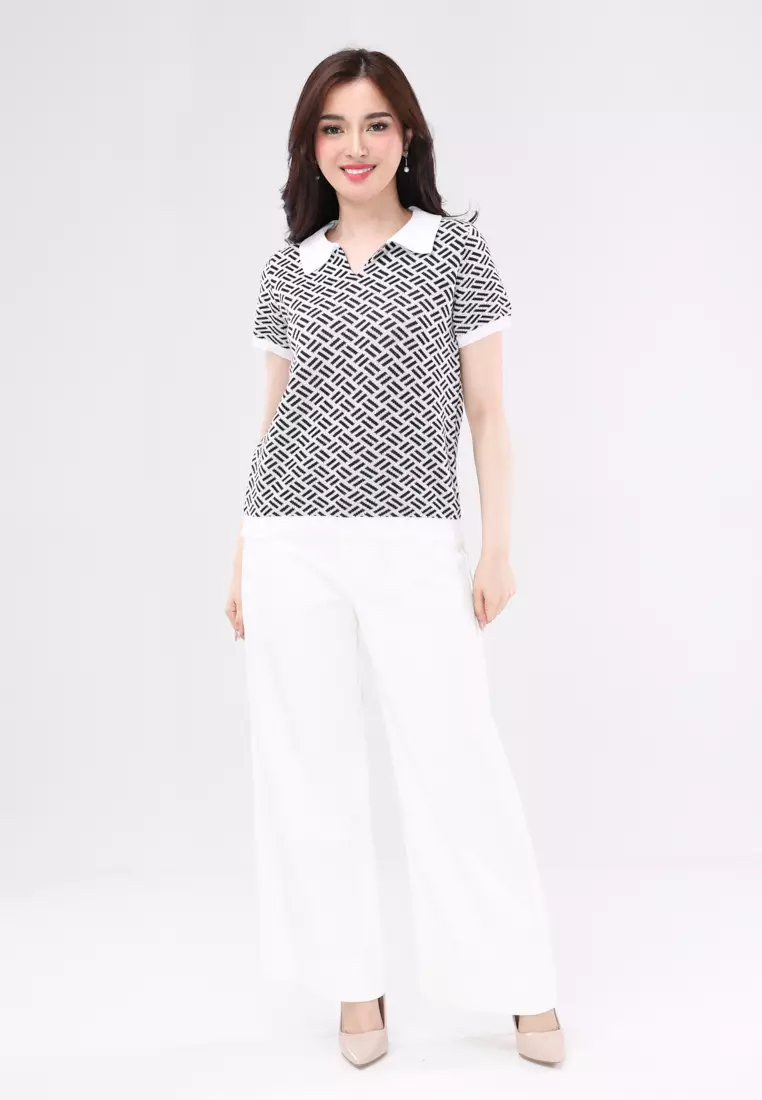 Knitted Short Sleeve Top