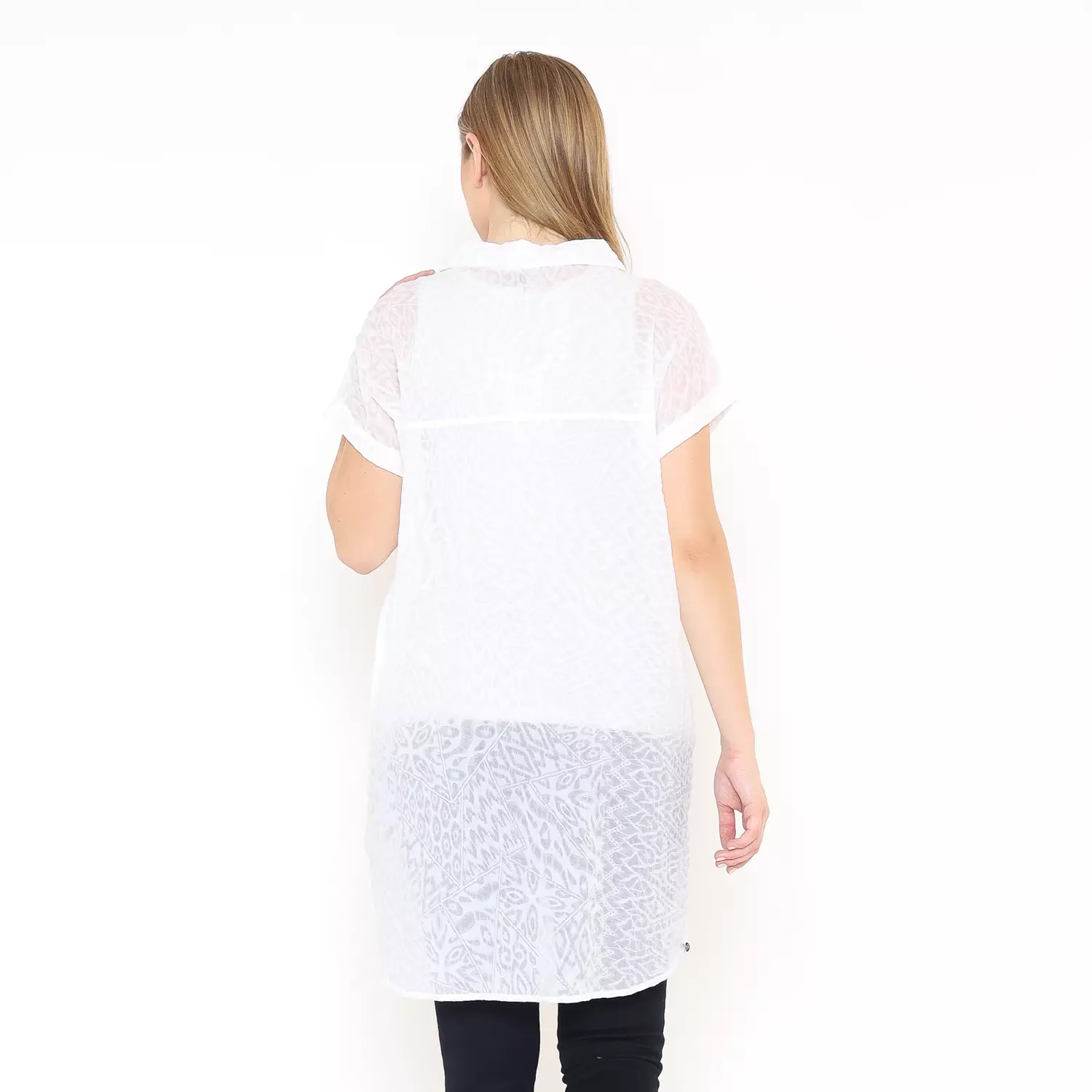 Spyderbilt Kemeja Lengan Pendek Wanita Putih Bayonete Planet Surf