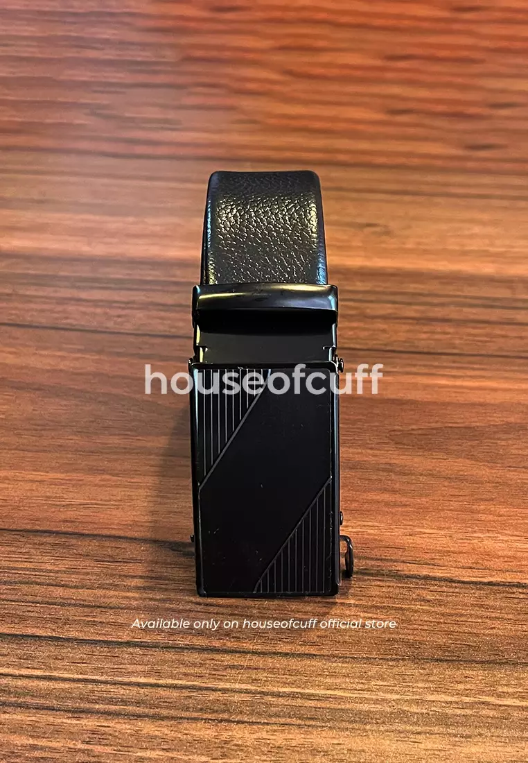 Houseofcuff ikat pinggang kulit rail hitam belt RL05