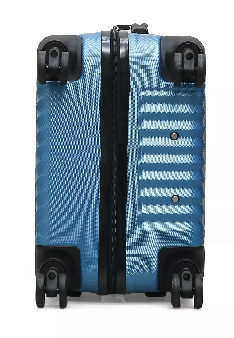 Austin Koper Unisex Size 24 Inch Travel Bag Large Compartment Material Fiber ABS ORIGINAL - Light Blue