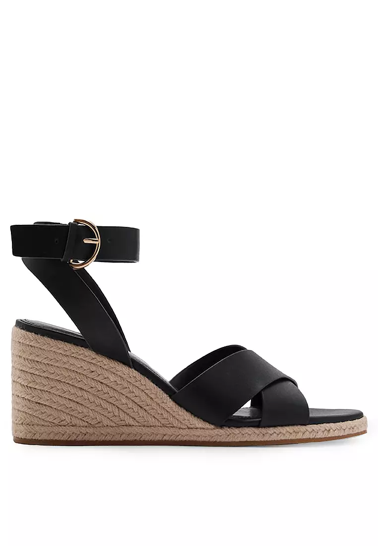 Wedge Sandals with Crisscross Straps