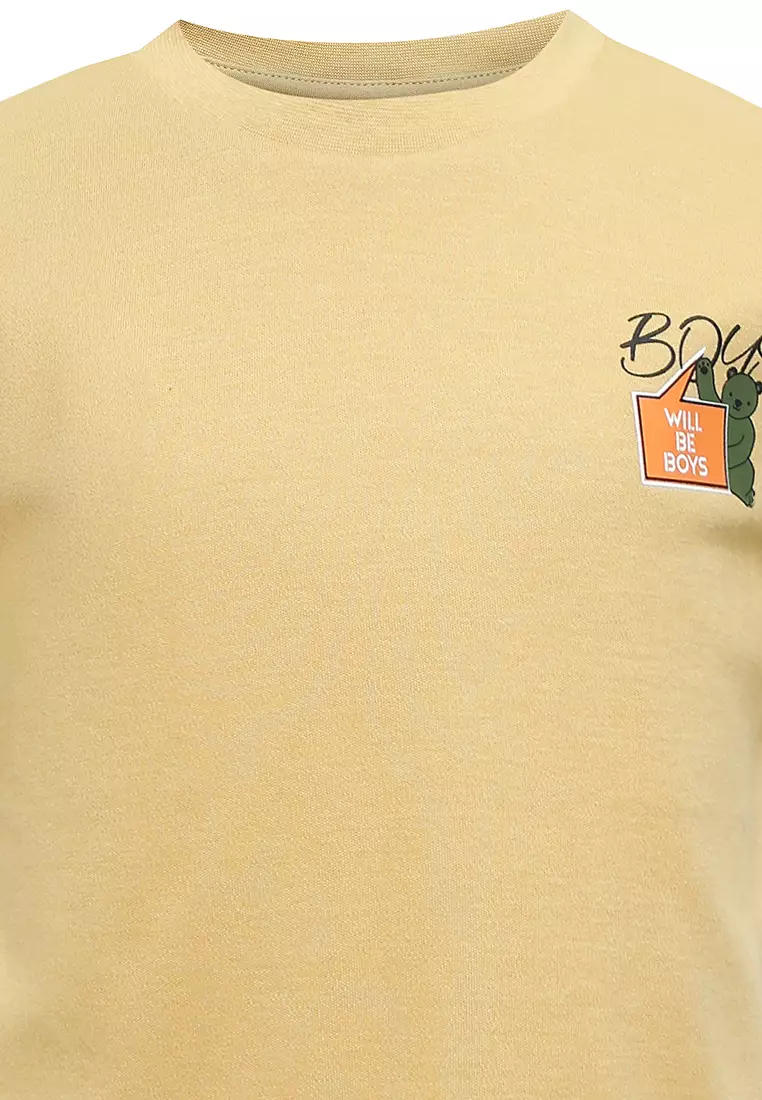 Qna Boy Jasper T-shirt Pendek Anak Dark Mustard