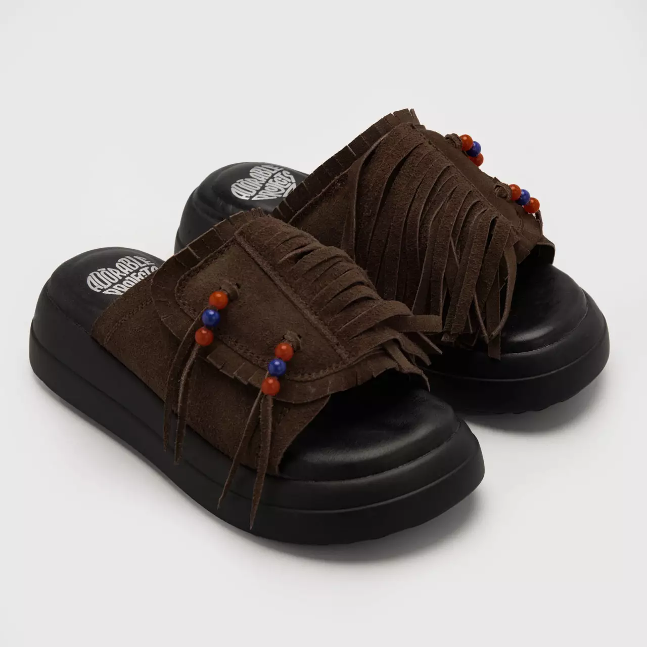 Adorable Projects - Alcantara Sandals Genuine Suede Brown - Sandal Wanita