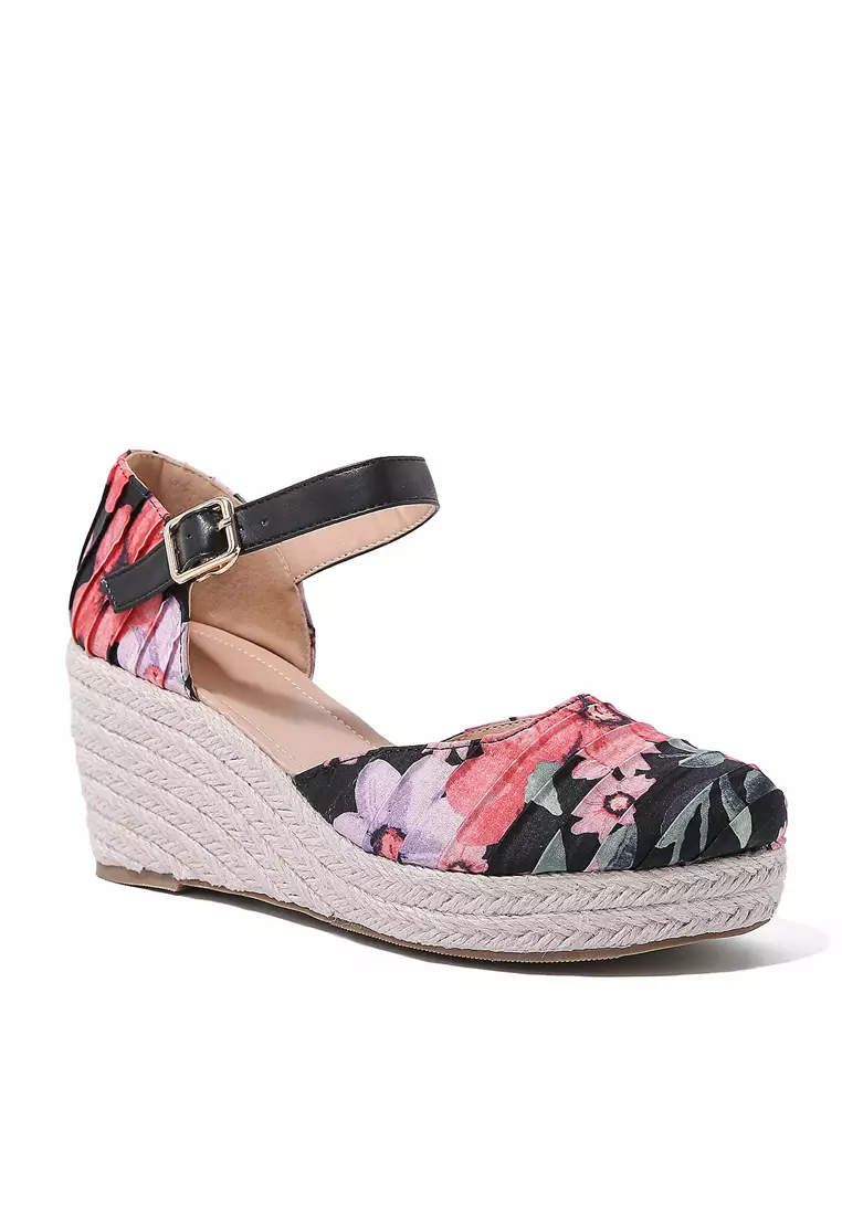 7.5CM Strap Cotton Printed Wedge Espadrilles WTY158-8