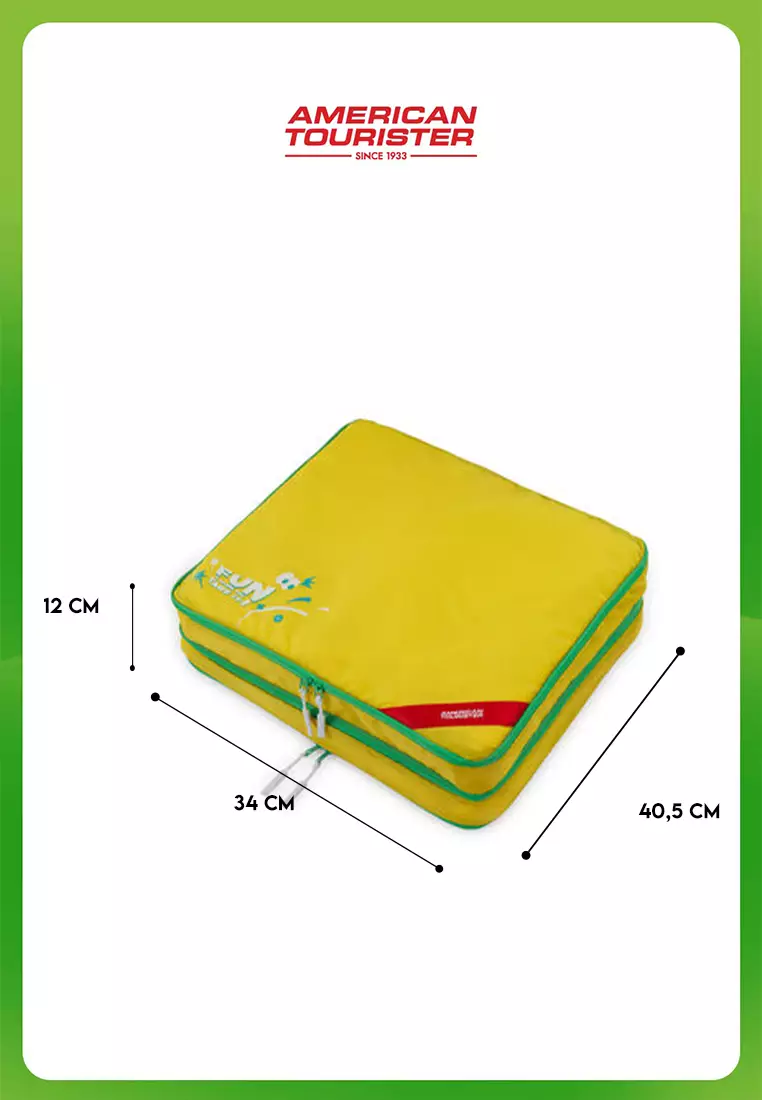 American Tourister Travel Accessories Packing Cubes with Expander - Yellow