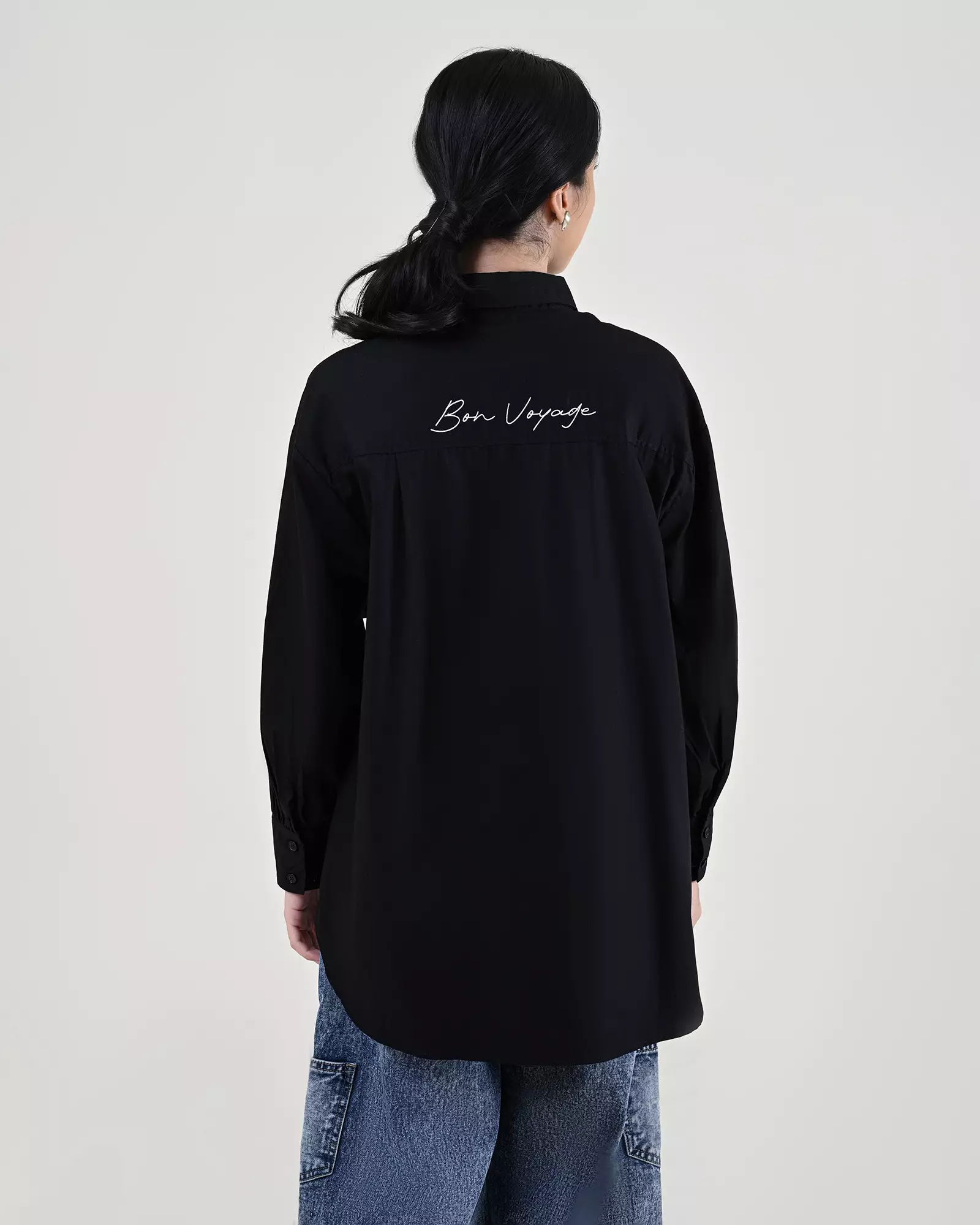 Geulis.id CAPT SHIRT - Black