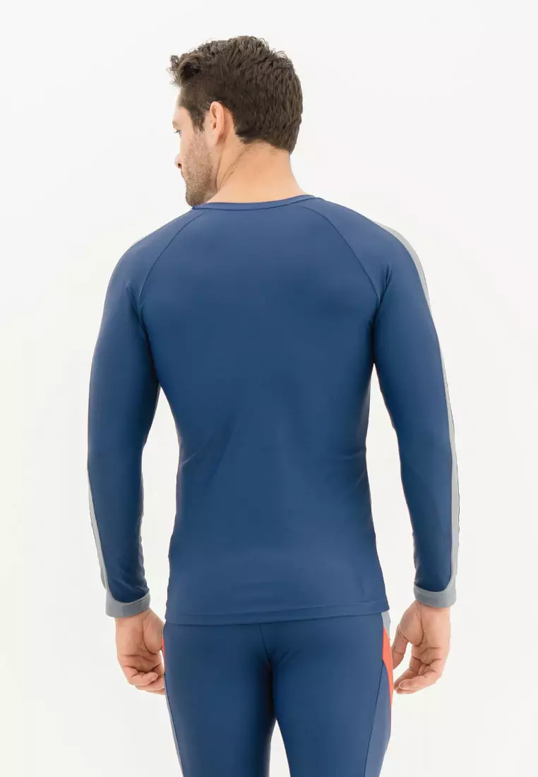 Neowave Darius Long-Sleeves Men Rashguard, Baju Renang Pria - Navy