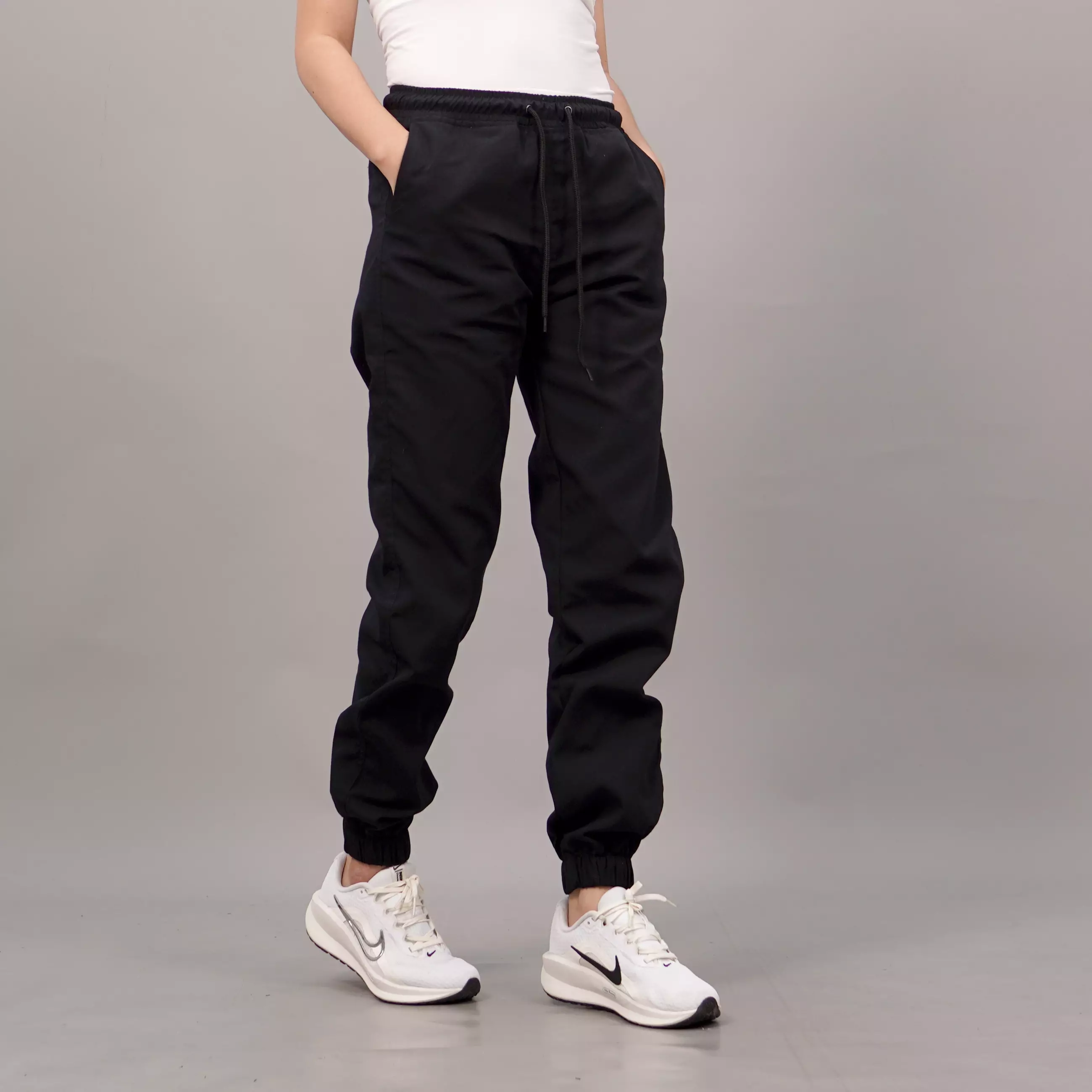  DIAN Celana Jogger Hitam Polos Jogger Pants Wanita Celana Joger Pants - HITAM