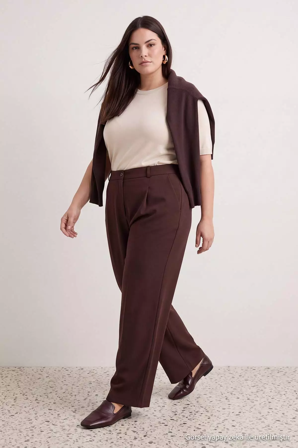 Jual Trendyol Plus Size Wide Leg Trousers Original 2026 | ZALORA ...