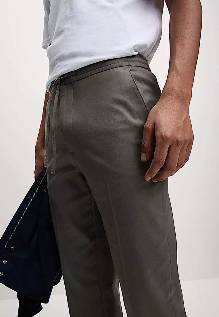 Tapered Fit Elasticated Trousers