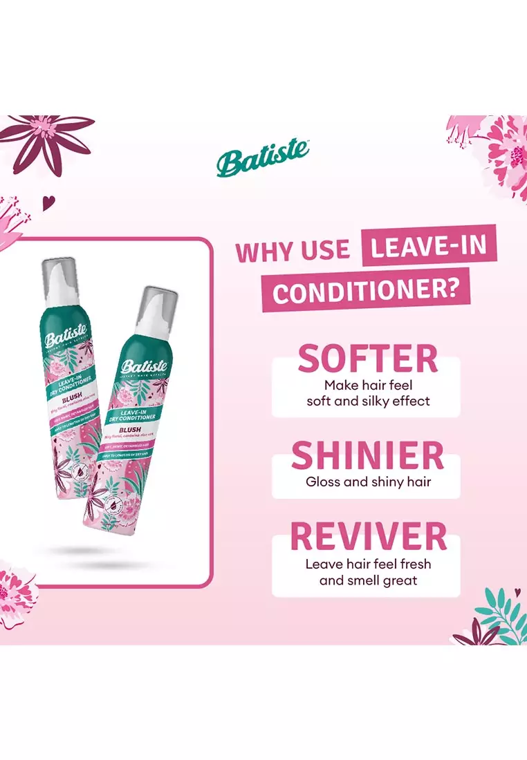 Batiste Leave In Dry Conditioner Blush 100ml (Kondisioner Tanpa Bilas)