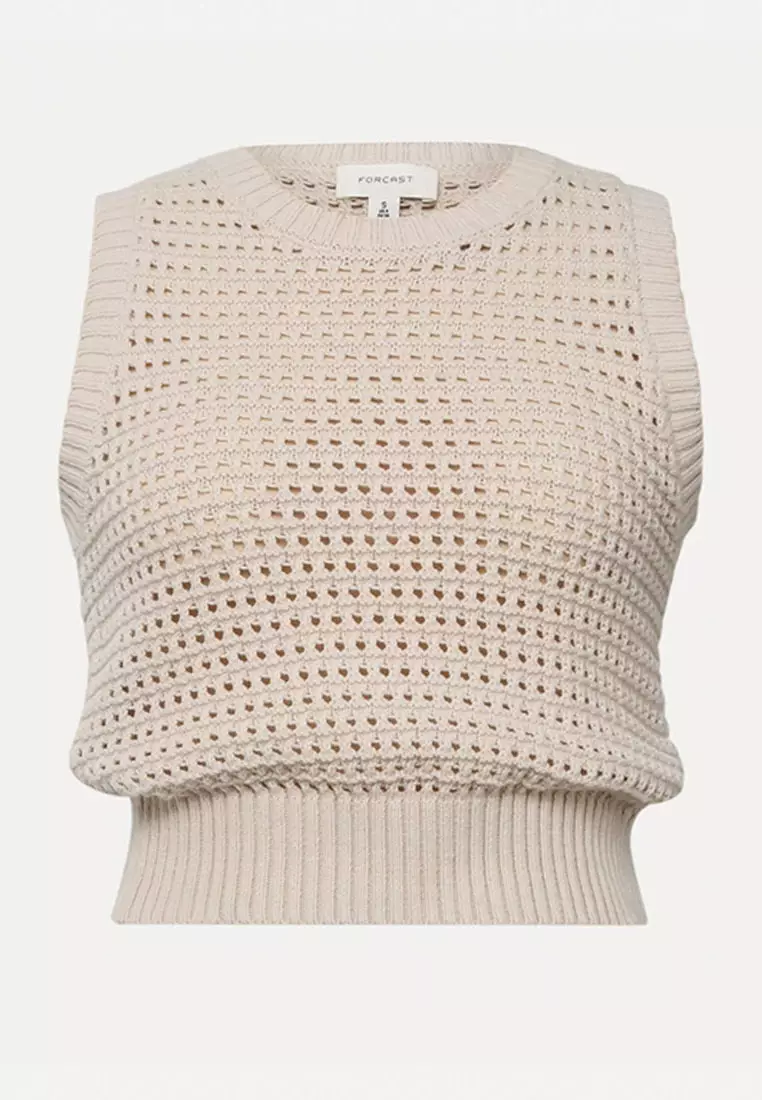 Buy FORCAST Quinta Open Knit Top 2026 Online | ZALORA