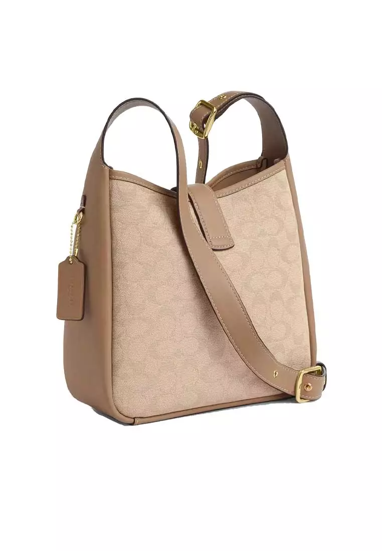 Hadley Convertible Crossbody Bag With Signature Canvas Dark Natural Multi CAK50