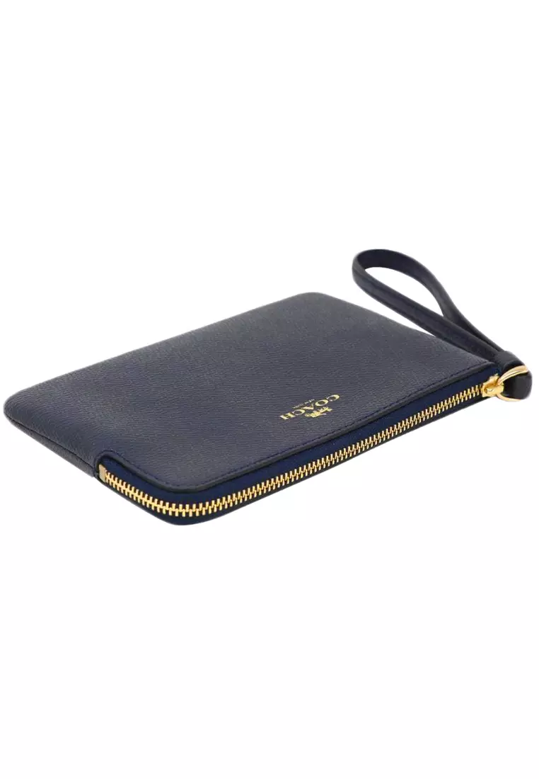 Corner Zip Wristlet - Midnight Navy