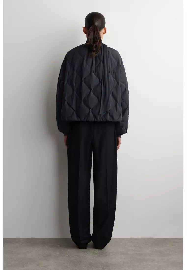 GATHERED QUILTED DOWN JACKET