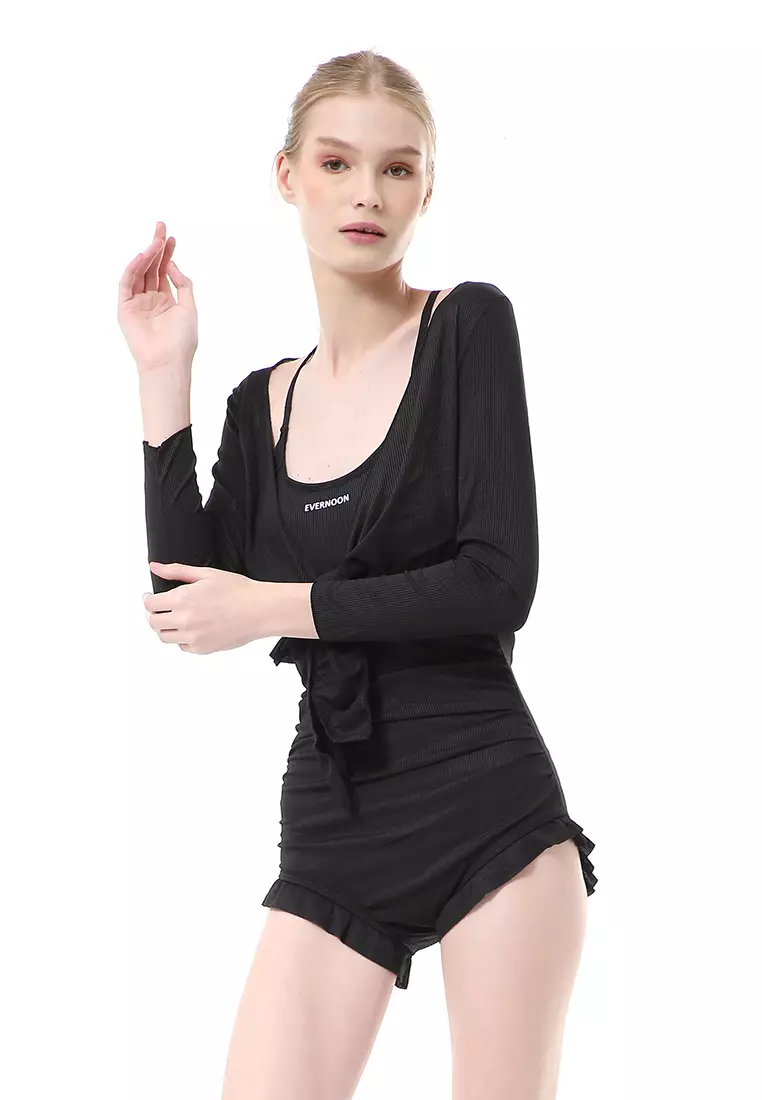 Safrina Baju Renang Wanita Modelan Tanktop Premium Quality - Black