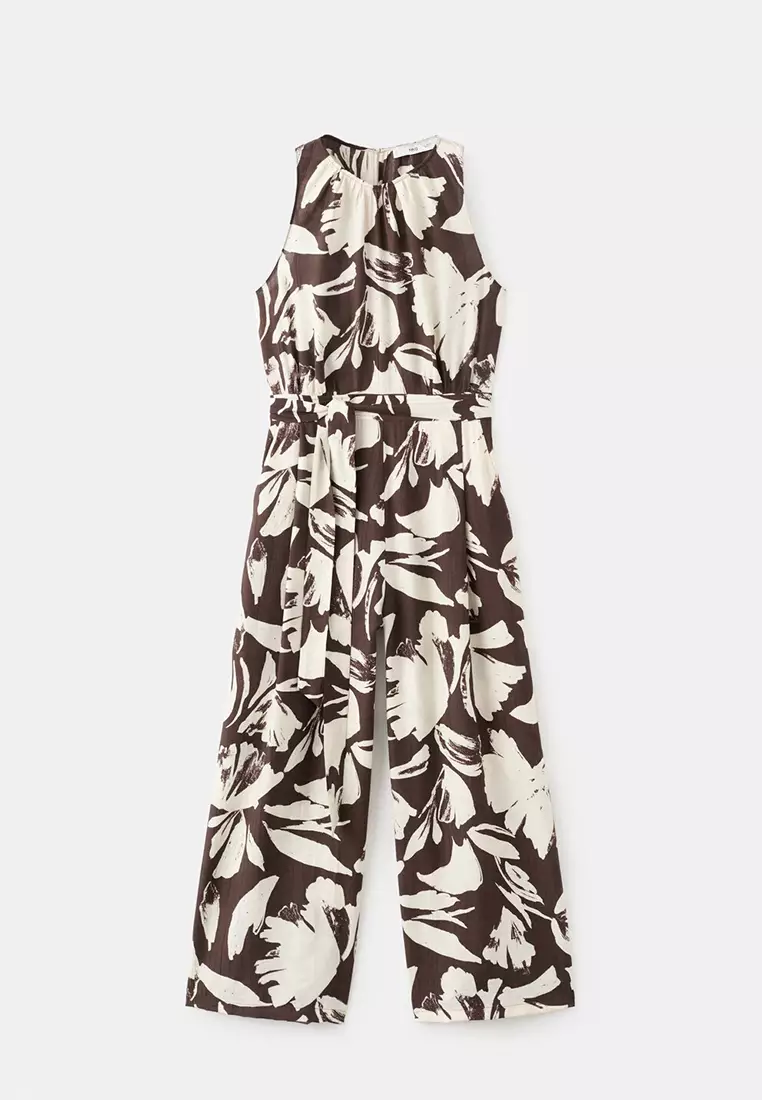 Printed Crop Jumpsuit