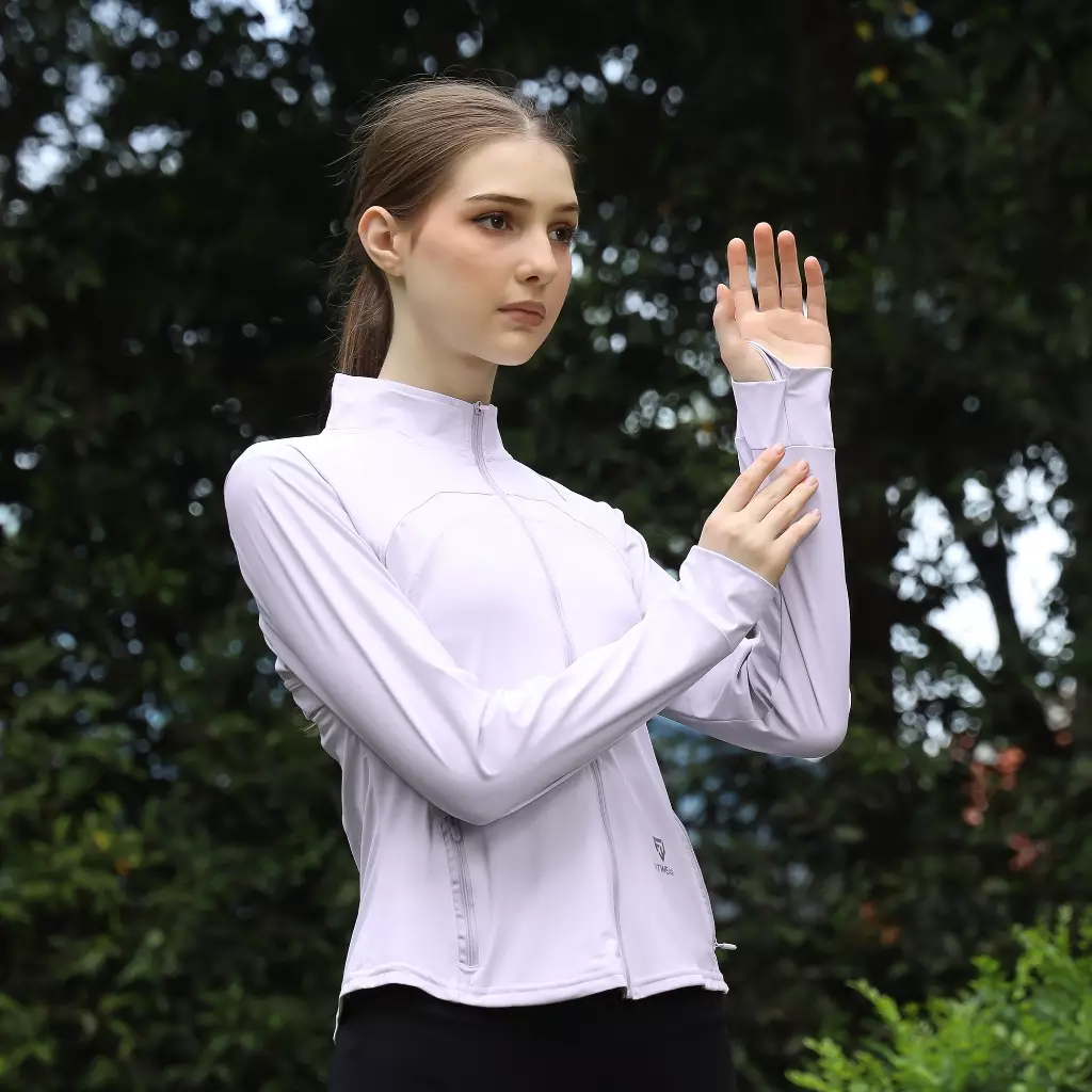 Fitwear Jaket / Jacket Olahraga Wanita YUHA HIGHNECK BACKMESH - PASTEL LILAC