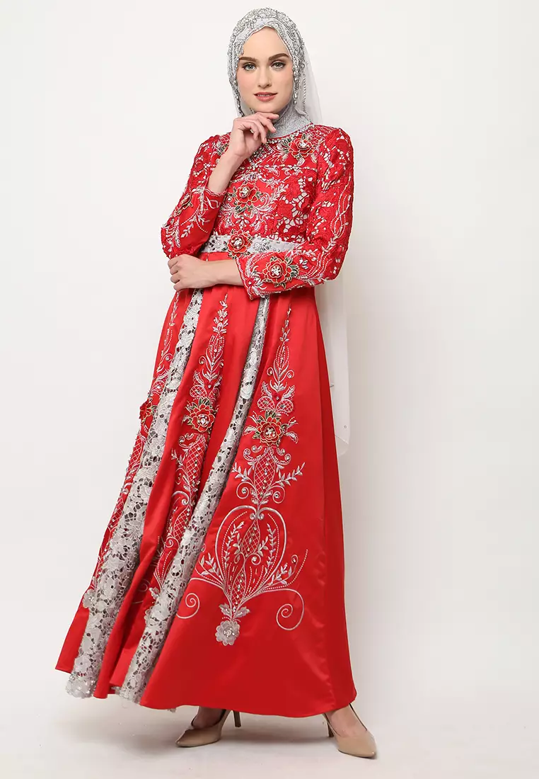 Bibiq Gamis Brokat Satin